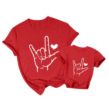 Mommy And Me Valentines Outfits: Boys Girls Toddler T-Shirt Valentine'S Day Shirts Cute Kid Gifts Tee Matching Tee Tops A-Red
