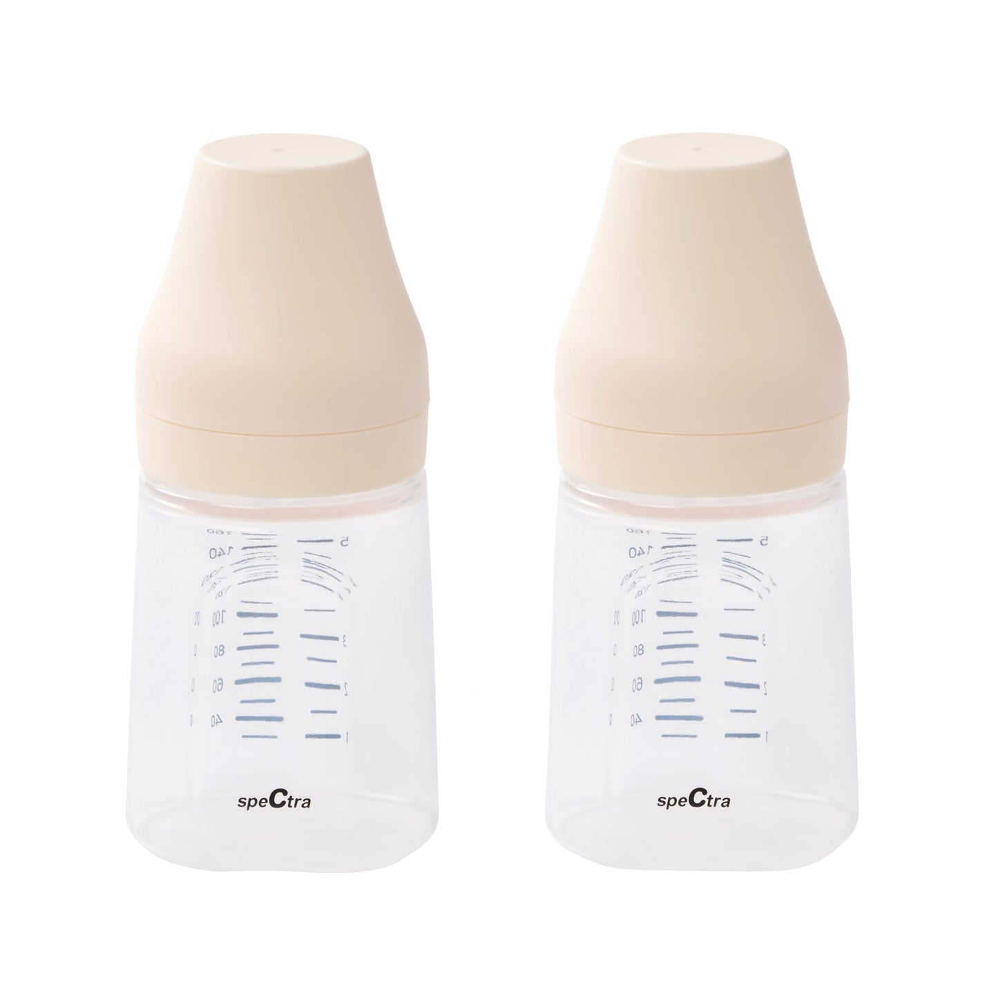 Spectra - Wide Neck Baby Bottles - Compatible with Spectra Breast Milk Pump Flanges (Pack of 4)