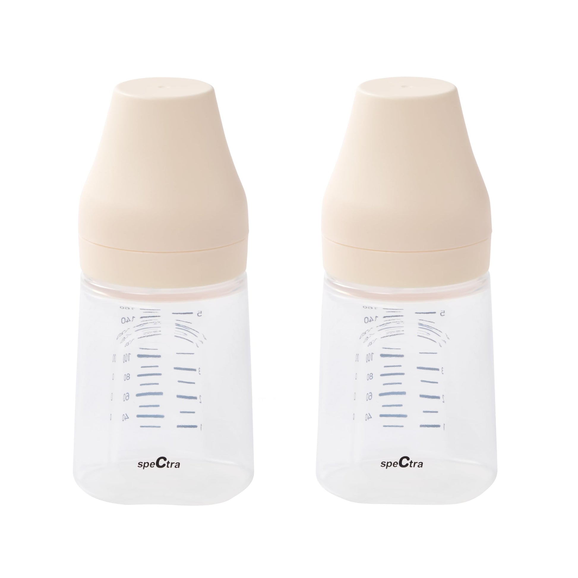 Spectra - Wide Neck Baby Bottles - Compatible with Spectra Breast Milk Pump Flanges (Pack of 4)
