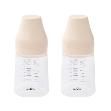 Spectra - Wide Neck Baby Bottles - Compatible with Spectra Breast Milk Pump Flanges (Pack of 4)