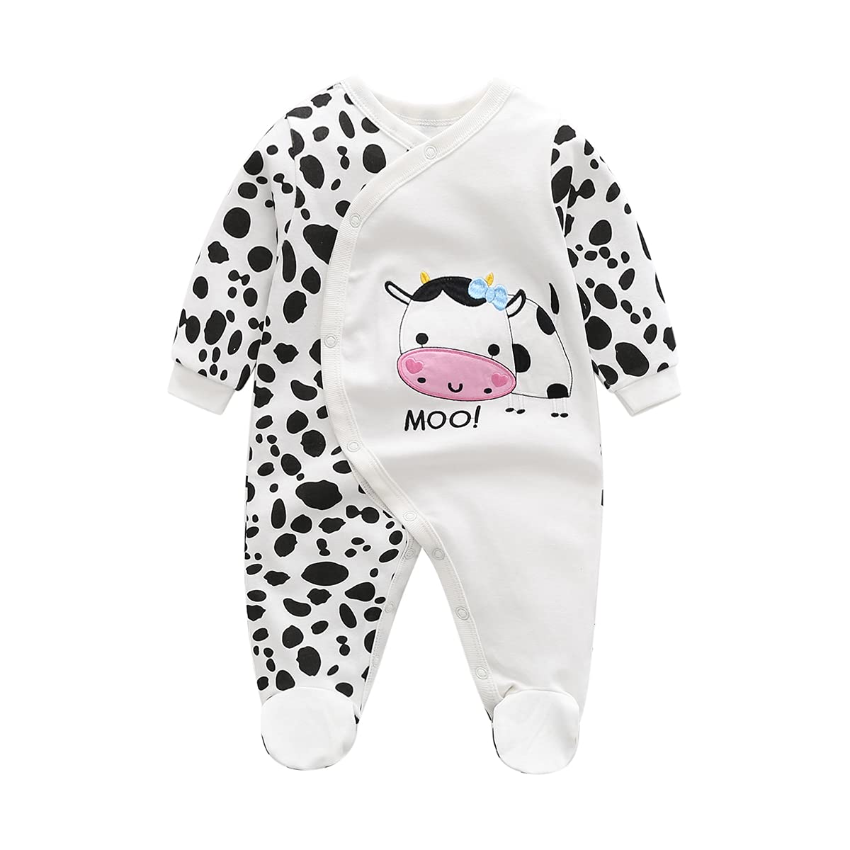 Baby Girls Spring Summer Romper One Piece Bodysuit Rash Guard Sets Puffer For 6-9 Month Baby White Cow