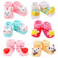 BabyS Cartoon Face Booty Cotton Socks (Pack Of 2) (SwUnisexBabyShoes05_Multicolour)