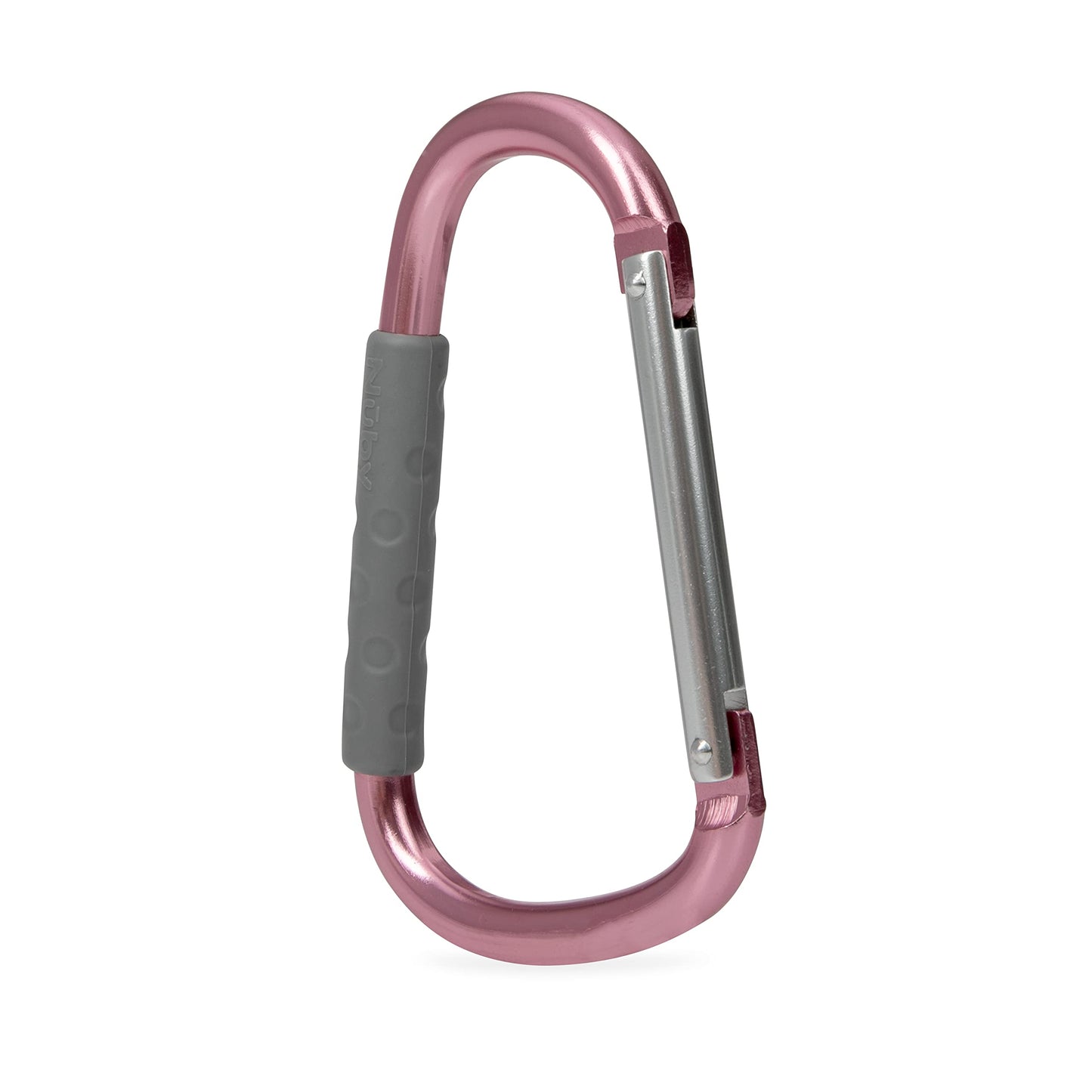 Nuby Large Handy Hook Carabiner Stroller Clip With Textured Soft Grip: Rose Gold