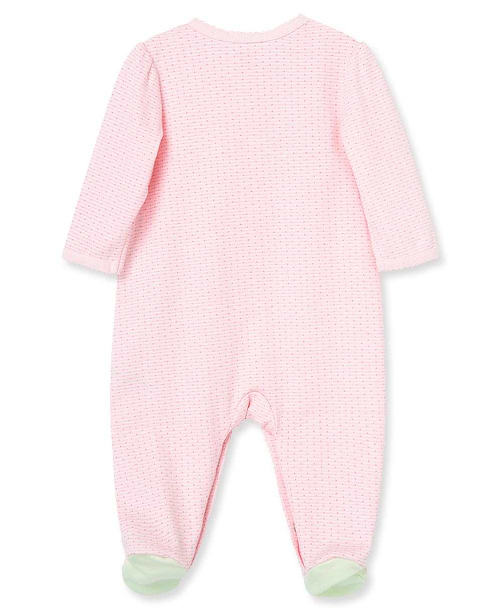 Little Me Baby Girls Infant And Toddler Bodysuit Footies, Pink, 6 Months Us