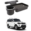 Oshotto (FT04) Foldable Car Auto Headrest Rear Back Seat Table Drink Food Cup Tray Holder Compatible with Mahindra Scorpio  Bl