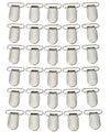 Yueton 30Pcs Metal Pacifier Clips Bib Clips Suspender Clips