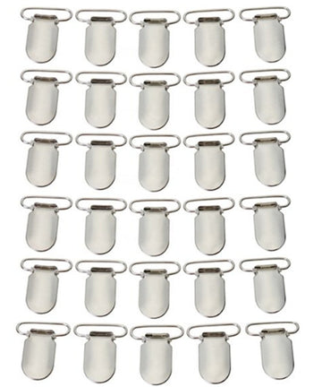 Yueton 30Pcs Metal Pacifier Clips Bib Clips Suspender Clips