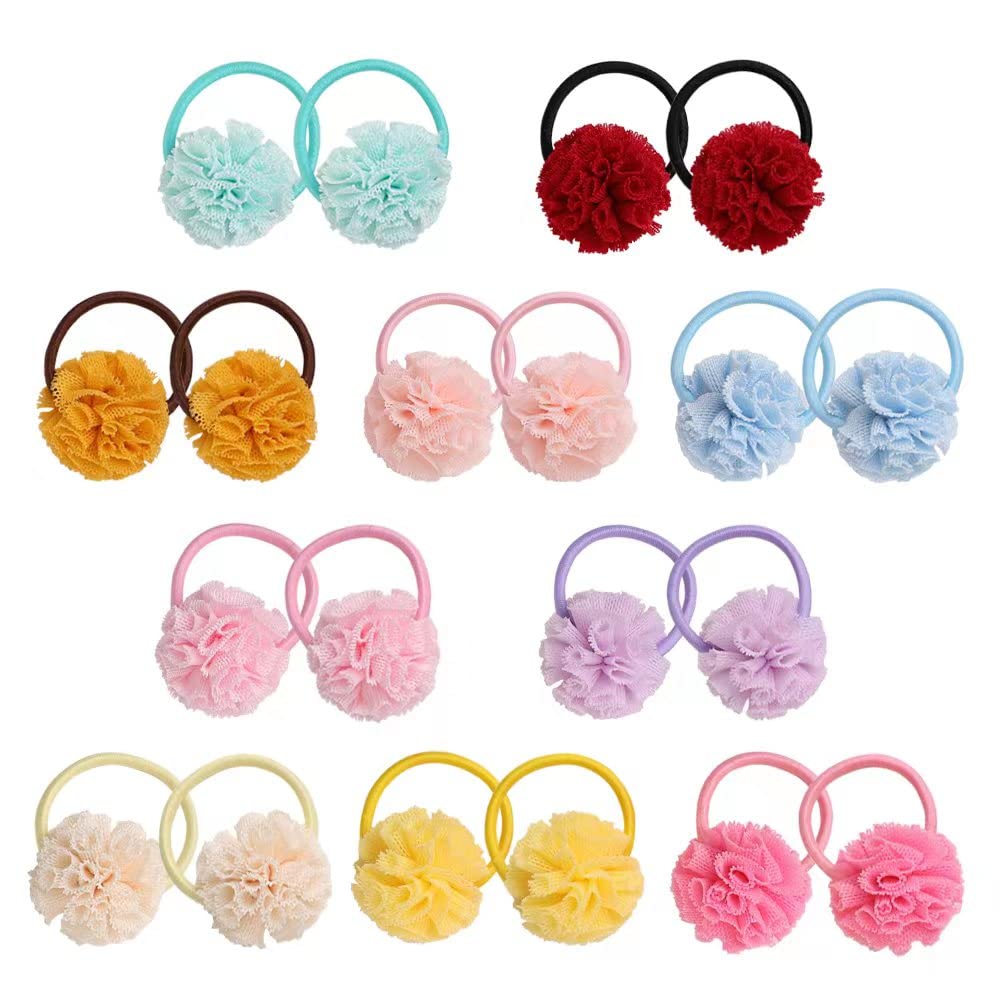 Baby Hair Accessories: 20 Pcs Small Cute Ponytail Holders For Little Girls And Toddlers (A1)