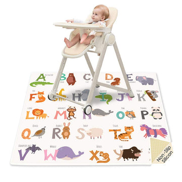 Splat Mat For Under High Chair, 51' Si Anti-Slip Waterproof Multipurpose Splash Mat, Washable High Chair Mat Floor Protection T