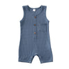 Iddolaka Newborn Summer Baby Boy Girl Romper Bodysuit Jumpsuit Playsuit One Piece Outfit Clothes (Blue, 18-24 Months)