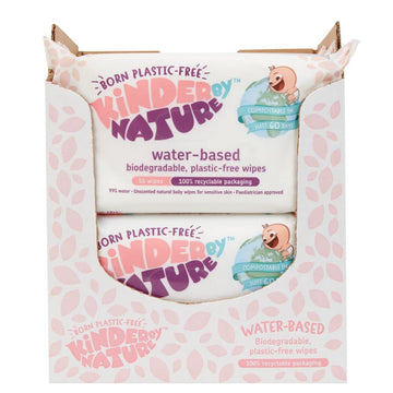 Jackson Reece Kinder By Nature Water-Based Baby Wipes - 56 Count (Case Of 12 Packs)