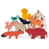 Mentari Toys - Happy Stacking Forest - 8pc Wooden Stacking Toy for Toddlers - Colorful Nature Theme Balancing Activity Toy with 