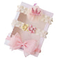 Syga Kids Hair Accessories, Baby Girl Bow Tie Headbands, Pink And White