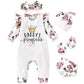 Aalizzwell Preemie Baby Girls Floral Romper Infant Jumpsuit Fall Winter Clothes Premature Coming Home Outfit Princess Daddy Flor