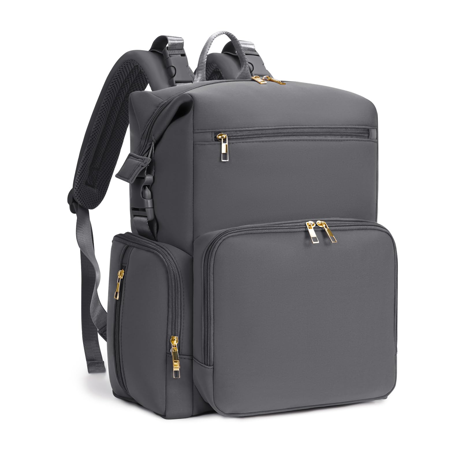 CEI-CEI Neoprene Diaper Bag Backpack Large Newborn Baby Maternity Bags Waterproof Travel Backpack for Mom Dad with Insulated Poc