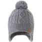 Lmlalml Boys Winter Hat Earflap Knitted Beanie For Kids Warm Fleece Lined Thicken Hat For Baby