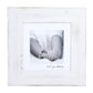 Stephan Baby Face to Face Collection 16.5 Square Distressed Wood Photo Frame, Count Your Blessings, White