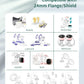 Anwike 10Pcs Flange Sizing Kit, Silicone Flange Inserts 13/15/17/19/21Mm &Nipple Ruler&Cleaning Brush 24Mm Flange/Shield, Compat