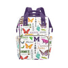 Personalized Diaper Bag Backpack for Women, Custom Name Nursing Mommy Daypack, Diaper Bag for Girls Boys, New Mom Gifts (Colorfu