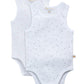 Ohmybebe Baby Singlet Bodysuit 2Pack, Spot Pink & Blue, New Born, Soft Organic Cotton, Envelope Neckline, Snap Closure for Easy