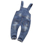 Kidscool Space Baby & Little Boys/Girls Plaid Lining Patchwork Denim Overalls Jeans,Blue, 12-18 Months