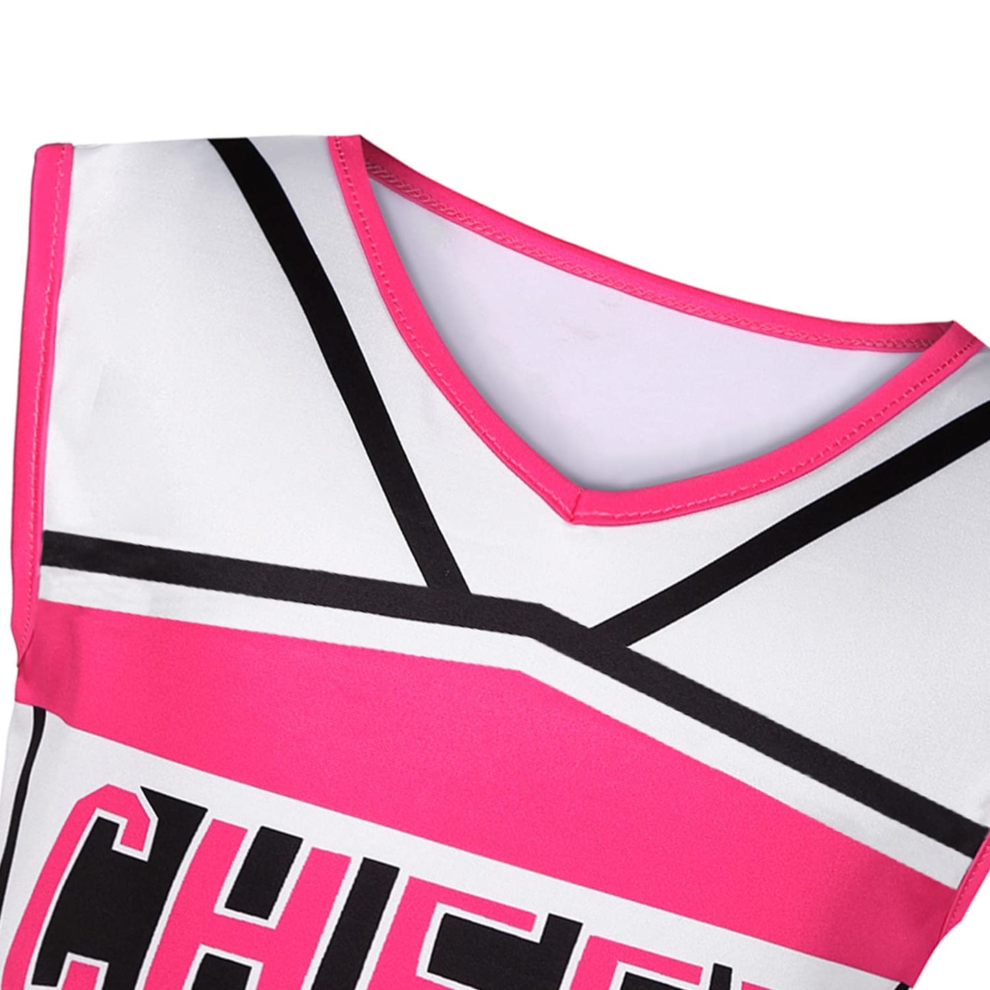 Koatobbor Girls Cheerleader Costume Cheerleading Outfit Dress For Halloween Party Birthday Gift 3-9Years (6-7 Years, Pink)