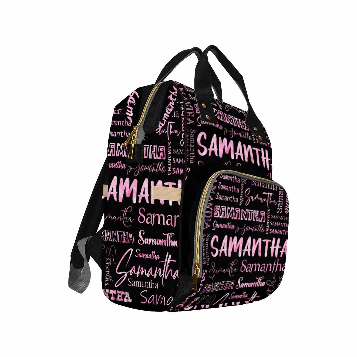 Personalized Name Bag, Custom Diaper Bag With Text Customized Fashion Multipurpose Daycare Bag Mummy Nursing Baby Bags Shoulder