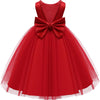 Baby Girl Red Dress,Party Christmas Earster Wedding Flower Sleeveless Floor Length Tutu Tulle Dance Birthday Gown 2T
