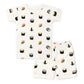 MONICA + ANDY Two-Piece Shorty Pajama Set, Size 4T, Sushi Rolls Design, 100% Organic Toddler Clothes for Girls & Boys, Super Sof