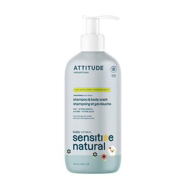 Attitude 2-In-1 Shampoo And Body Wash For Baby, Ewg Verified, Plant- And Mineral-Based Ingredients, Vegan And Cruelty-Free Produ