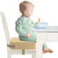 Toddler Booster Seat for Dining Table and Kitchen Chair - Adjustable Safety Straps, PU Leather, Non-Slip, Easy to Clean, Portabl