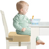 Toddler Booster Seat for Dining Table and Kitchen Chair - Adjustable Safety Straps, PU Leather, Non-Slip, Easy to Clean, Portabl