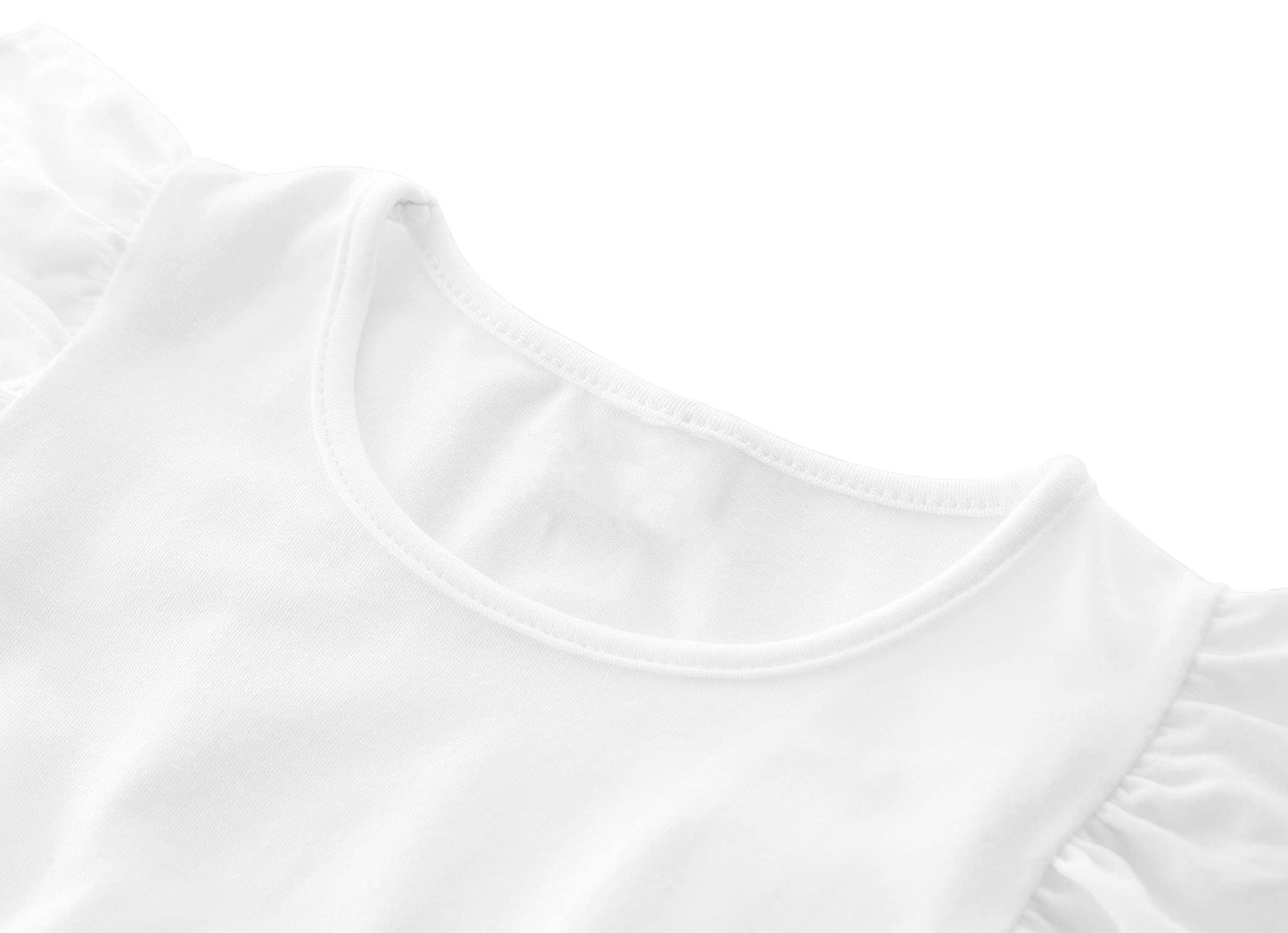 Twkioue Toddler Girls Tutu Flutter Sleeve Cute Party Princess Solid Tulle Dress 817 White 100