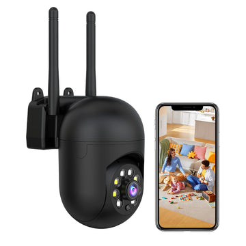 JAIOTlink 2K Security Camera Wired, 2.4/5GHz Home WiFi Camera, 360 PTZ Baby Monitor with Color Night Vision, Motion Detection, 2