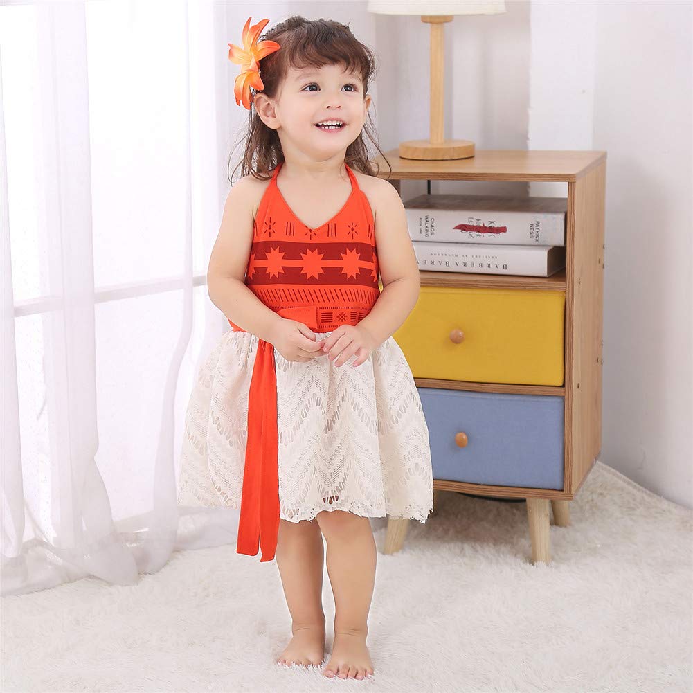 Lovely Mermaid Baby Girls Princess Dress Costume Onesie Romper Bodysuit Halloween Christmas Dress Up (E66,3-4T)
