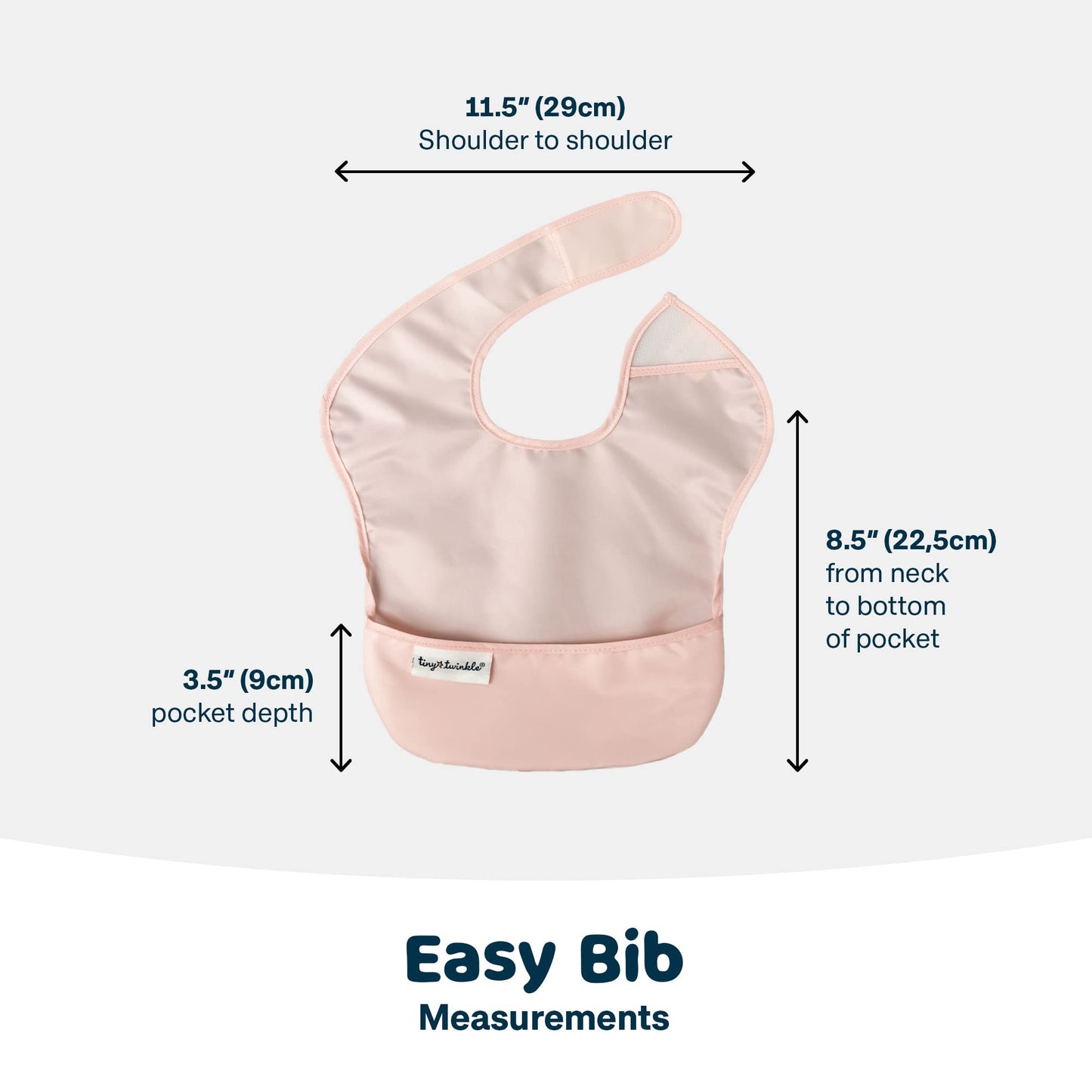 Tiny Twinkle Mess-Proof Baby Bib - Waterproof Bib For Baby Boy Or Girl - Machine Washable - Adjustable Closure - Pvc Bpa & Phtha