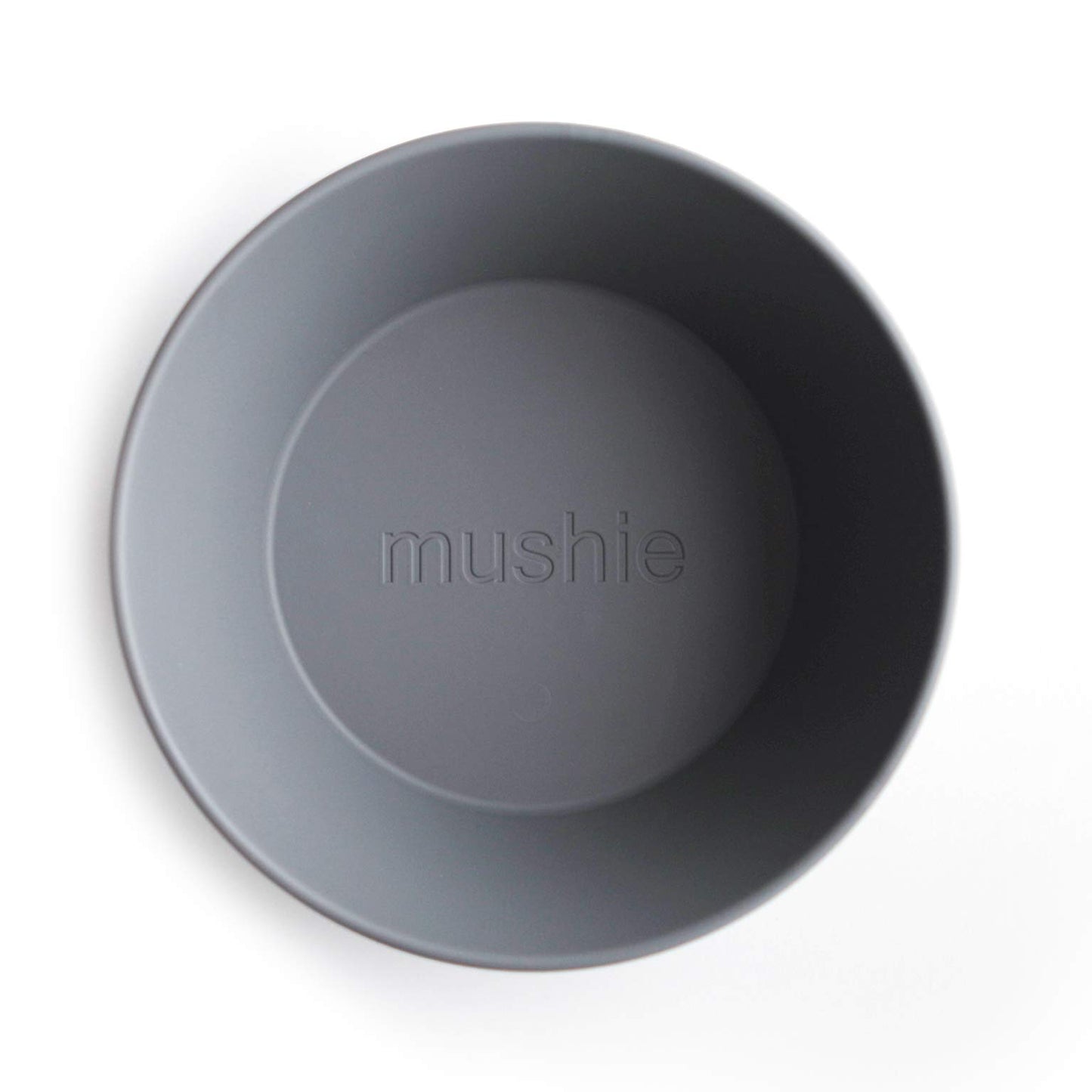 Mushie Round Dinnerware Bowls For Kids | Made In Denmark, Set Of 2 (Smoke)