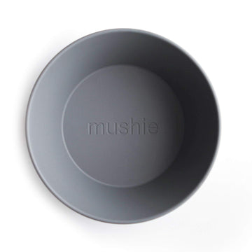 Mushie Round Dinnerware Bowls For Kids | Made In Denmark, Set Of 2 (Smoke)
