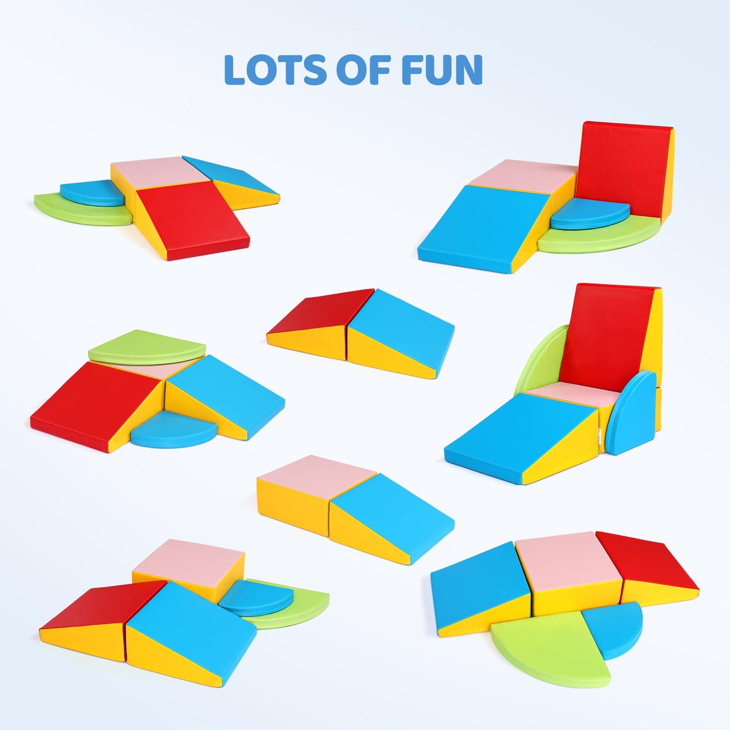 Joymor (Pu Leather Soft Play Foam Climbing Blocks For Toddlers, Baby Climbing Toys For Toddlers 1-3 Inside For Kids' Physical Co