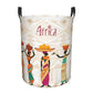 Pevtufa Beautiful Black African Woman In Ethnic Dress Foldable Laundry Basket Organizer,Fabric Clothes Toy Storage Basket Nurser