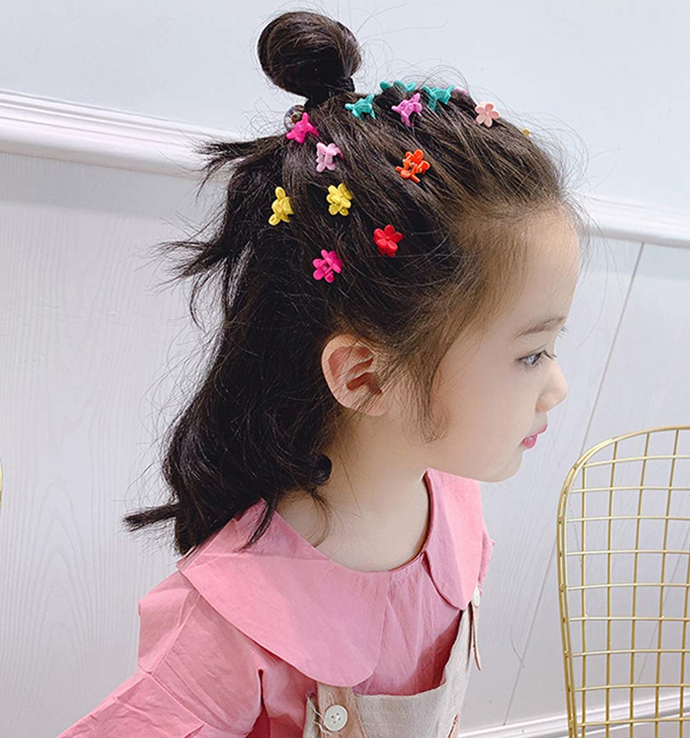 Insowni 120 Pack Flower Mini Hair Claw Clips Small Bang Barrettes For Baby Girls Toddlers Teens Kids