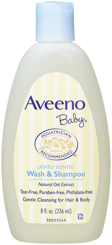 Aveeno Baby Wash & Shampoo For Hair & Body, Tear-Free, 8 Fl. Oz