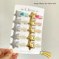 Golden And Silver Stars Hair Clips With Tassels For Girls, 10Pcs Non Slip Cotton Fully Lined Hair Pins Accessories For Babies In
