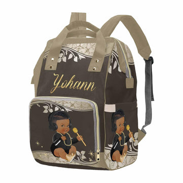 M Yescustom Personalized Name Diaper Bag Backpack, Cute Crown Diaper Baby Bags For Mom & Dad, Portable Travel Back Pack Baby Sho