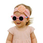Syga Baby Fancy Flower Stretchable Headband With Uv Protection Pigstyle Sunglasses Combo For Toddlers And Kids (Pink)