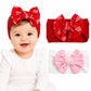 Anna Creations 2 Pcs Baby Headband Soft Stretchy Hair Band Bow Knot Headwrap Hair Accessories For Girls Newborns Infants Toddler