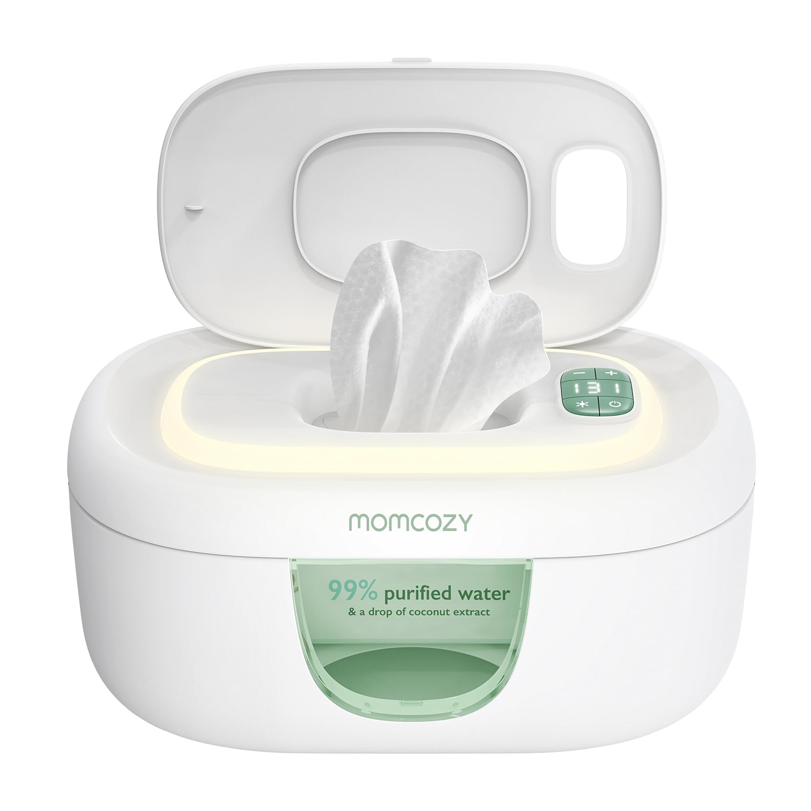 Momcozy Baby Wipe Warmer, Innovative Spring Design, Large Capacity Wipes Dispenser, Fast And Even Heating, 4 Modes Of Temperatur