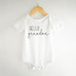 Bump And Beyond Designs Baby-Boys Hello Grandma Surprise Pregnancy Announcement Leotard To Grandma White, 0-3 Months