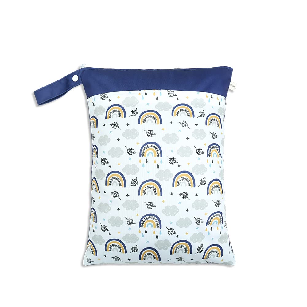 KKTAPOS Wet Dry Bags for Baby Cloth Diapers - Waterproof Reusable Washable Travel Bags, Gym Bag, Pool, Daycare Soiled Baby Items