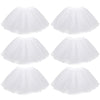 Kilofly 6Pc White Girls Ballet Tutu Kids Birthday Princess Party Favor Dress Set